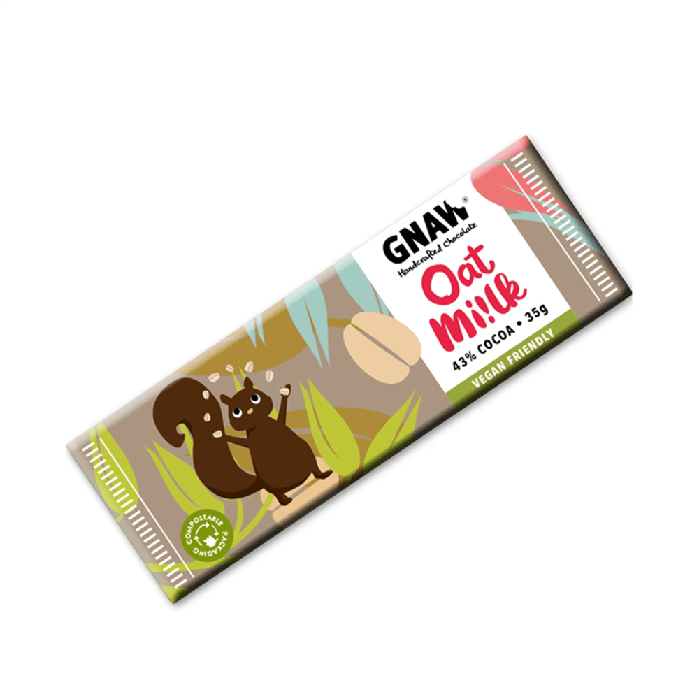 Gnaw Oat Mi!lk Snack Size Chocolate Bar Vegan 35g